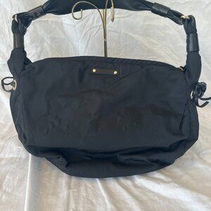 Kate Spade --  Black Nylon -- Leather -- Baguette -- Hobo